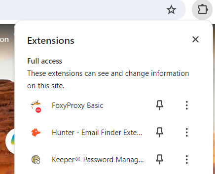 Launch FoxyProxy